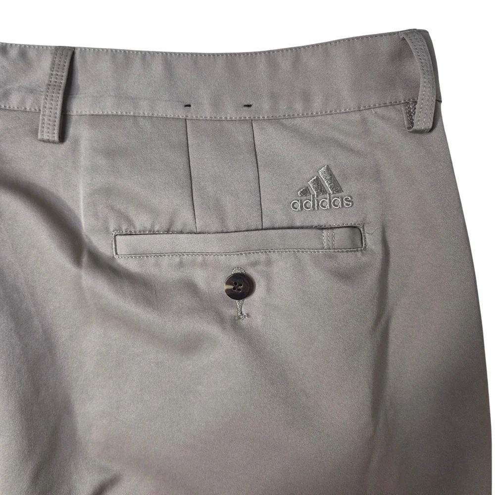 Adidas Golf Pants Mens 40(42) X 32 Tan Climalite Flat Front‎ Performance
